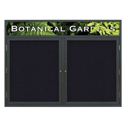 United Visual Products Open Faced Traditional Corkboard, 60x36" UV643A-BLACK-CLOUD